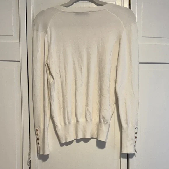 Zara Women's White Crew Neck Sweater - Picture 3 of 4